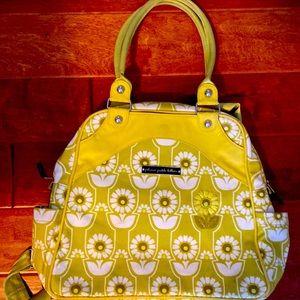 Petunia pickle bottom yellow with white flowers baby bag